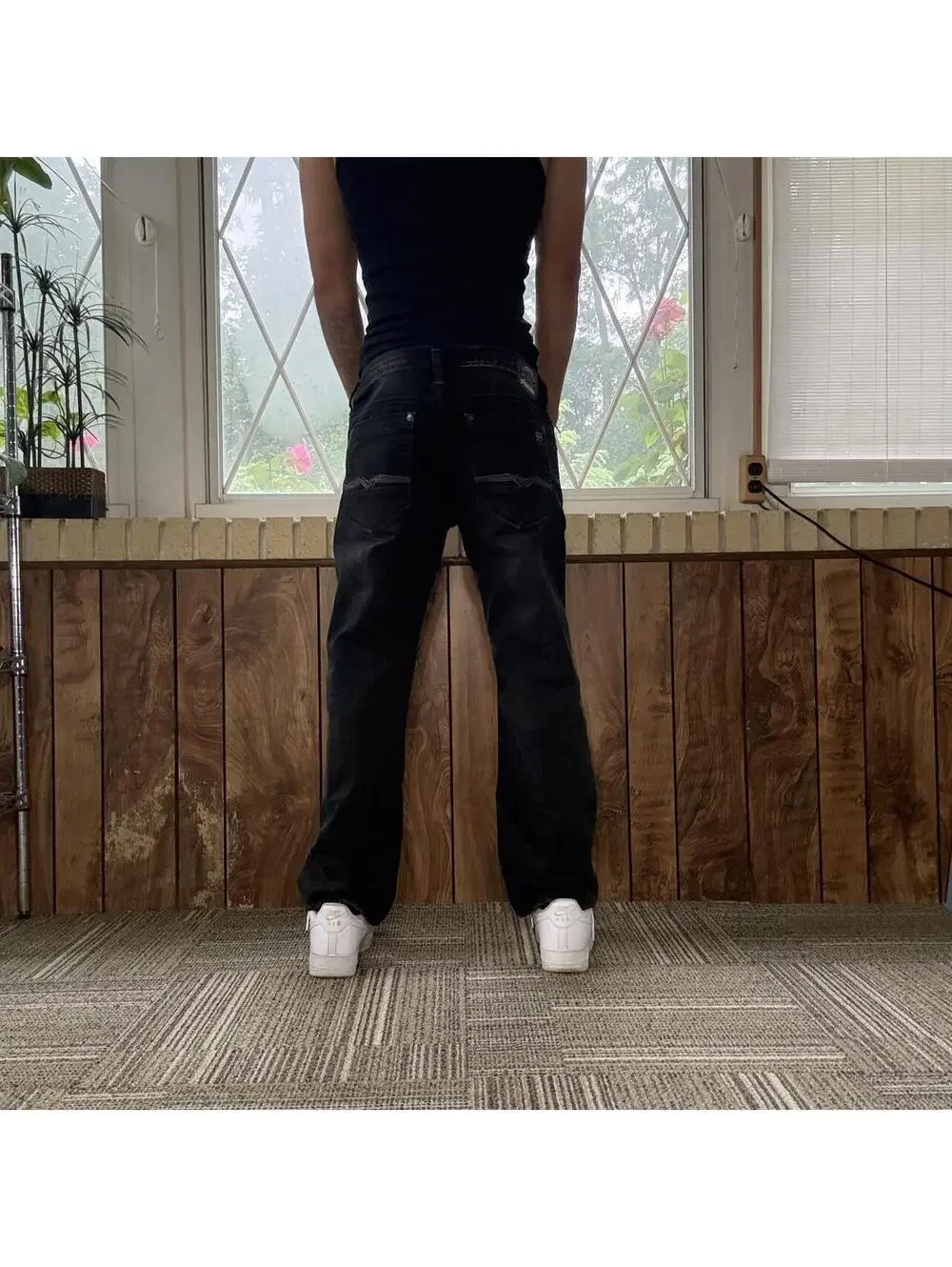 premium baggy denim grunge jeans.
